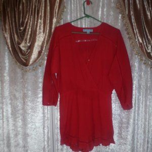 Hot Romper kimono style & shorts w/raffled hem finish best for big boobs Sz L